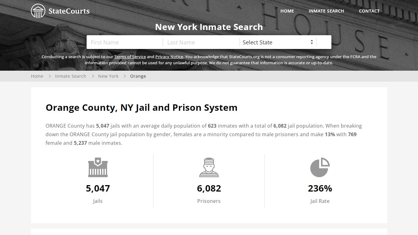 Orange County, NY Inmate Search - StateCourts