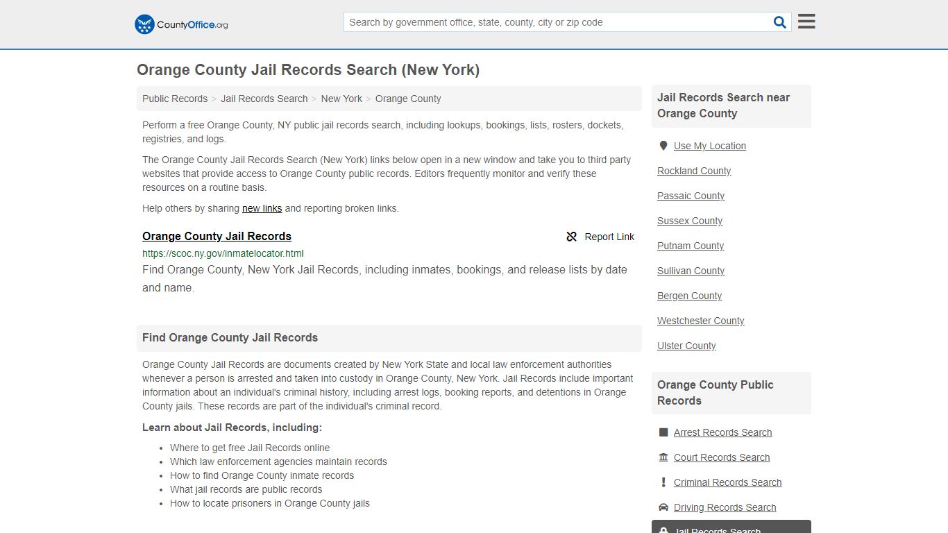 Jail Records Search - Orange County, NY (Jail Rosters ...